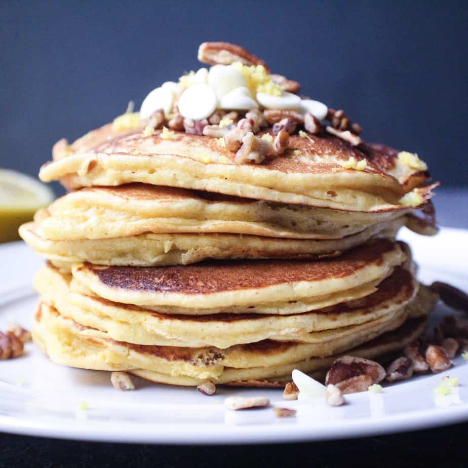 Lemon White Chocolate Chip Pancakes | Recipe Cart