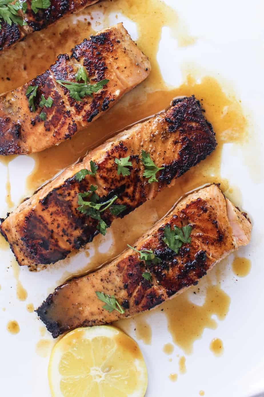Pan Seared Salmon with Brown Sugar Soy Glaze-image