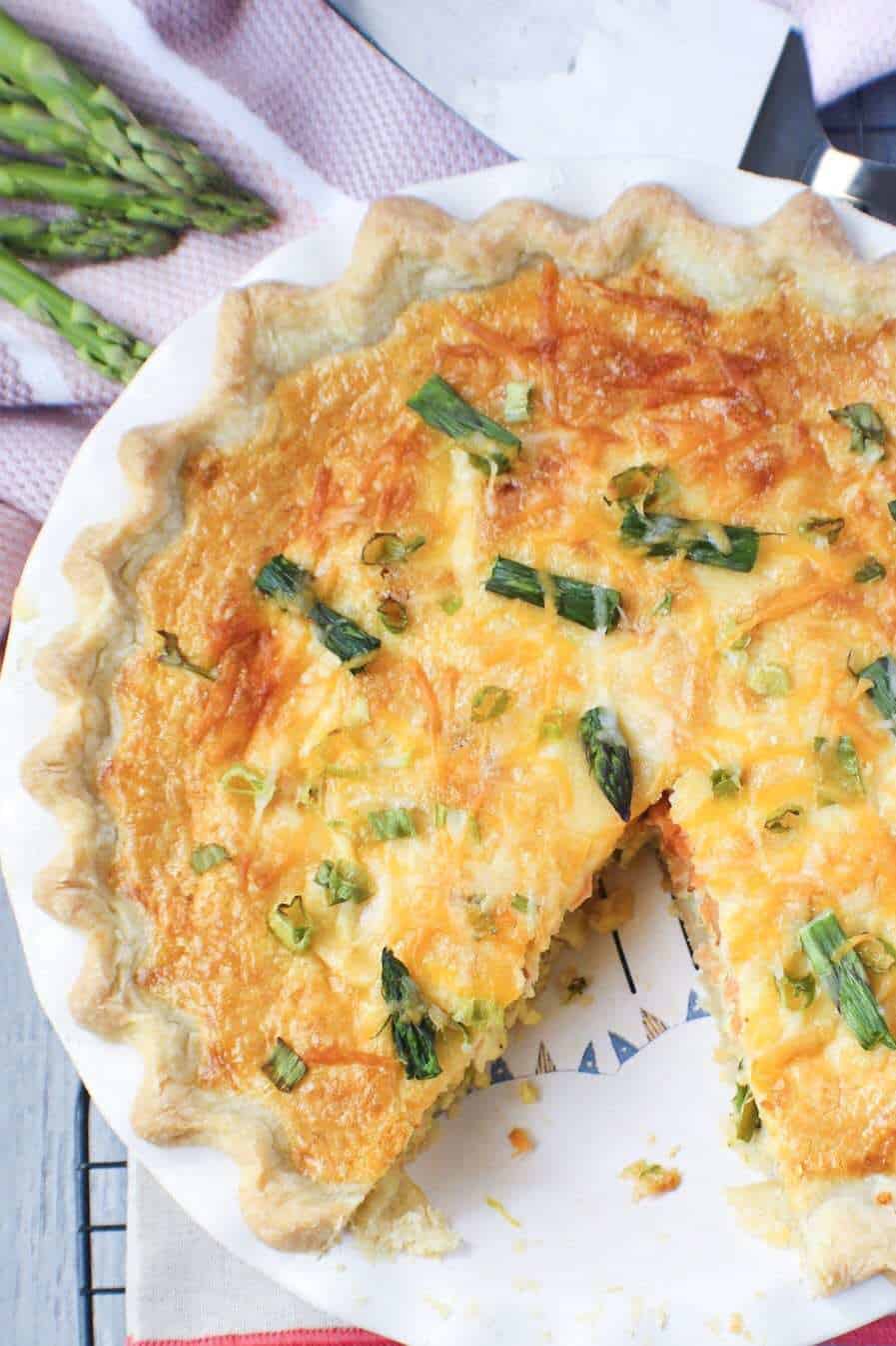 Smoked Salmon and Asparagus Quiche | Recipe Cart