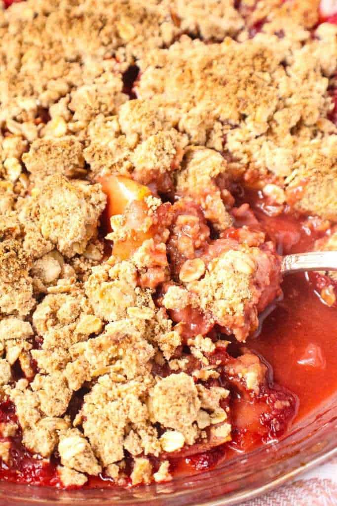 strawberry and apple crumble
