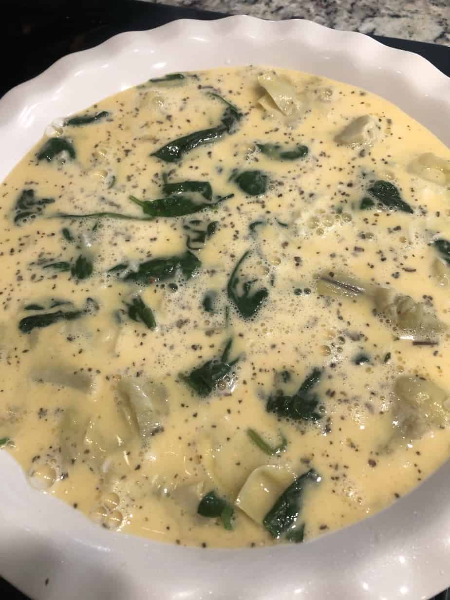 spinach and artichoke frittata