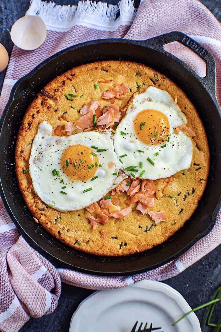 Smoked Salmon and Chive Dutch Baby-image