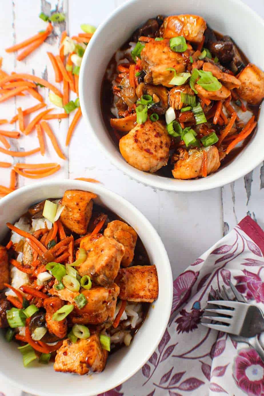 Teriyaki Salmon and Veggie Bowls-image