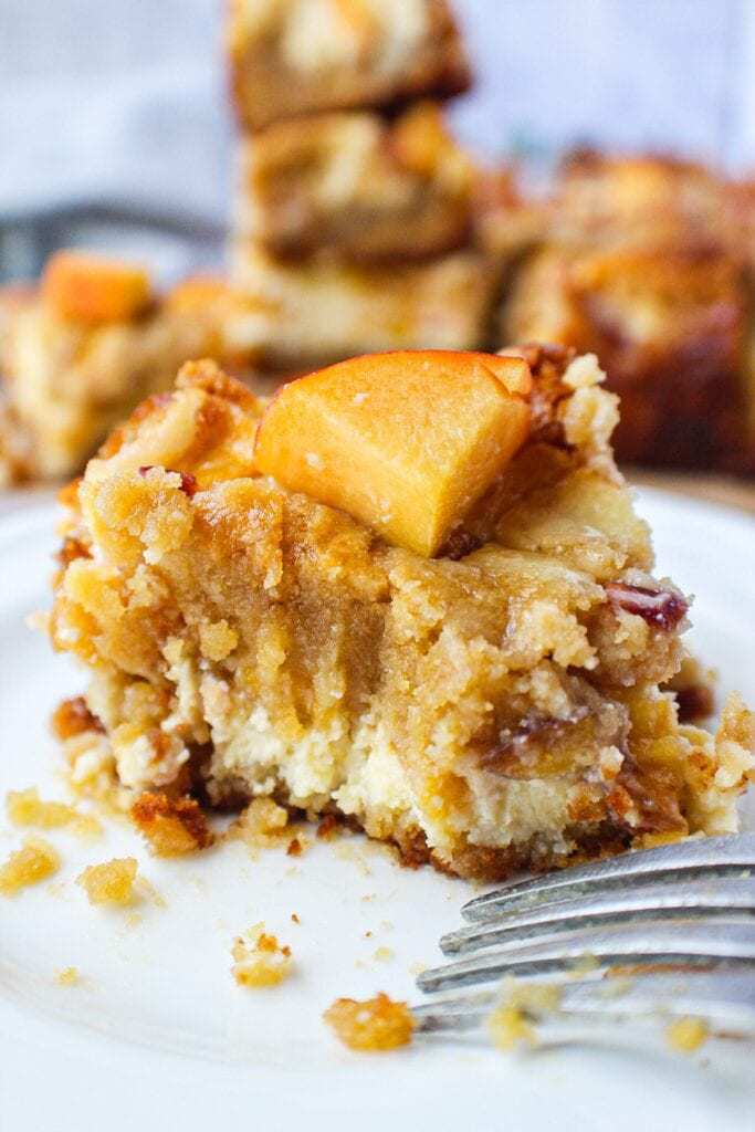 peach cheesecake blondies