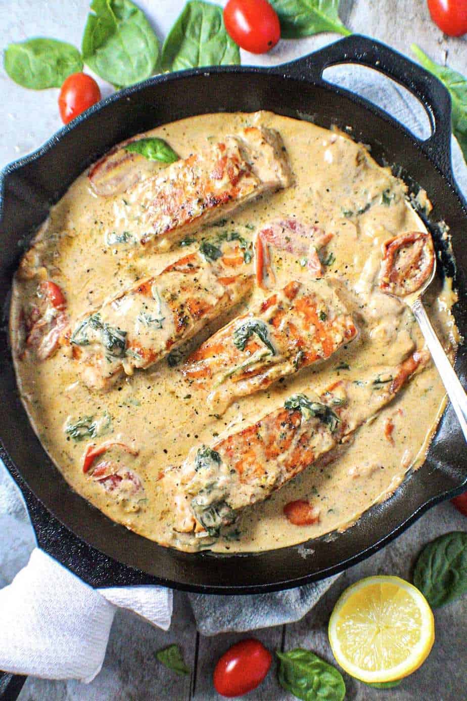 Creamy Garlic Tuscan Salmon-image