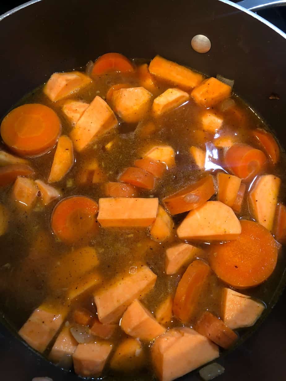 cooking sweet potatoes