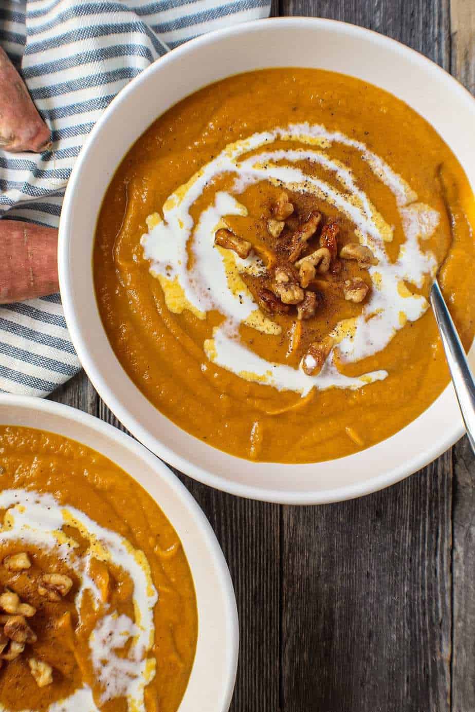 Creamy Sweet Potato Soup - Pink Owl Kitchen