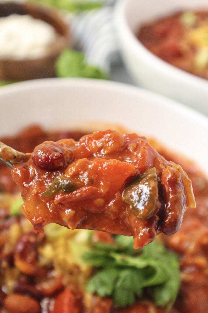 chili on spoon