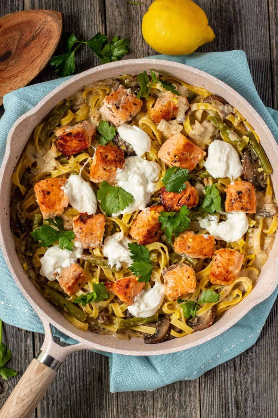 Creamy Salmon Pasta with Burrata-image