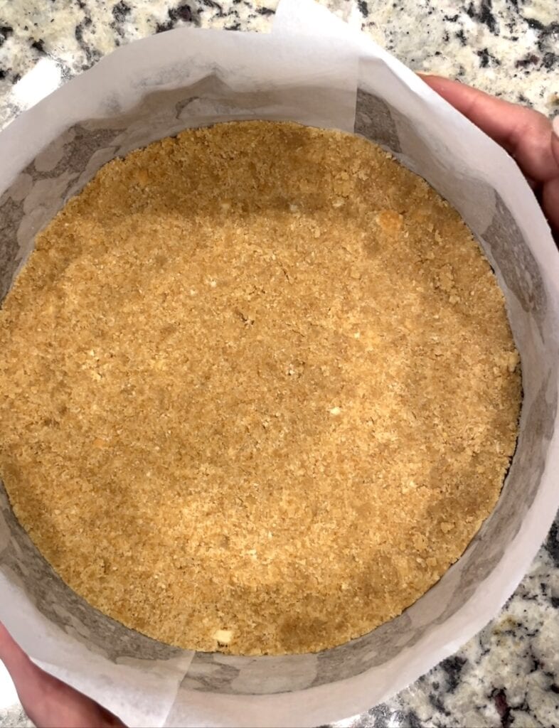 vanilla wafer pie crust in springform pan