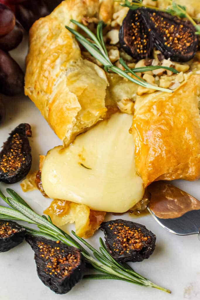 Puff Pastry Baked Brie with Fig Jam Pink Owl Kitchen