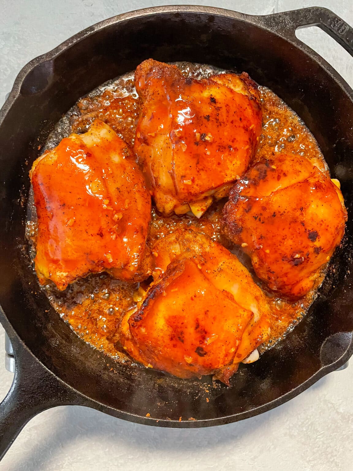Hot Honey Chicken Thighs - Pink Owl Kitchen