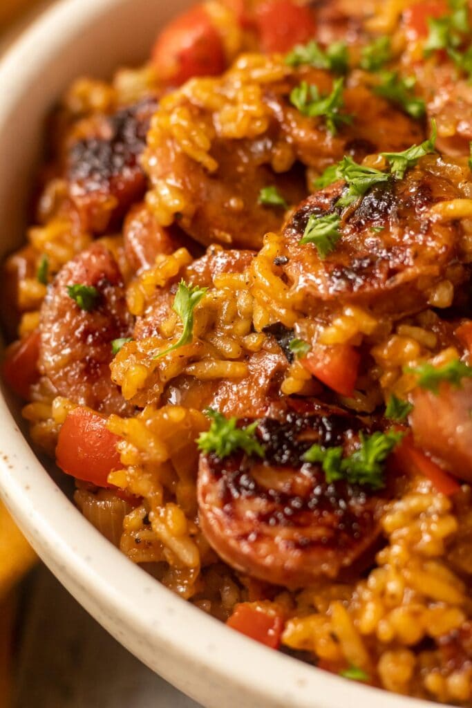Cajun Dirty Rice with Smoked Sausage Pink Owl Kitchen