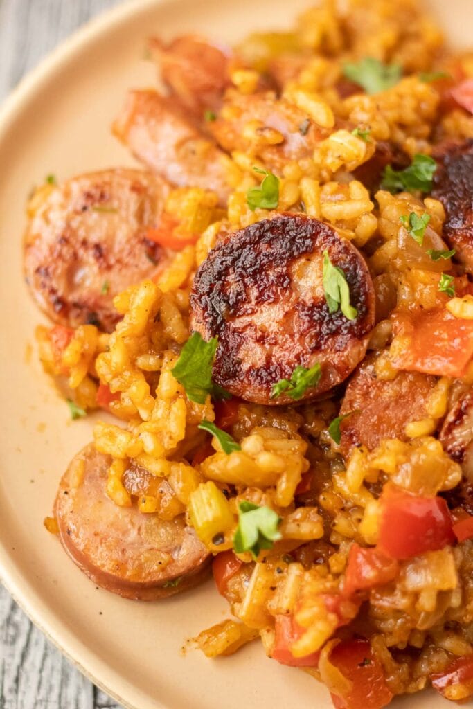 Cajun Dirty Rice with Smoked Sausage Pink Owl Kitchen