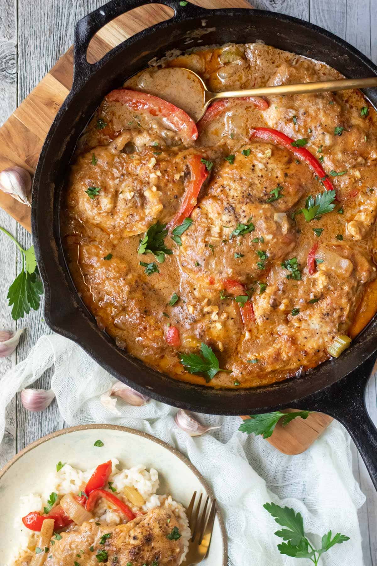 Smothered Chicken With Vegetables (A One Pot Meal) - Two Kooks In The  Kitchen