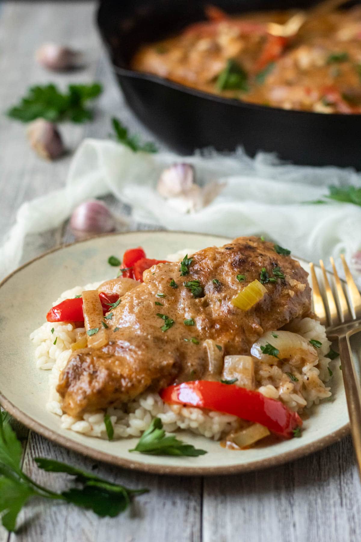 Smothered Chicken with Onion Gravy