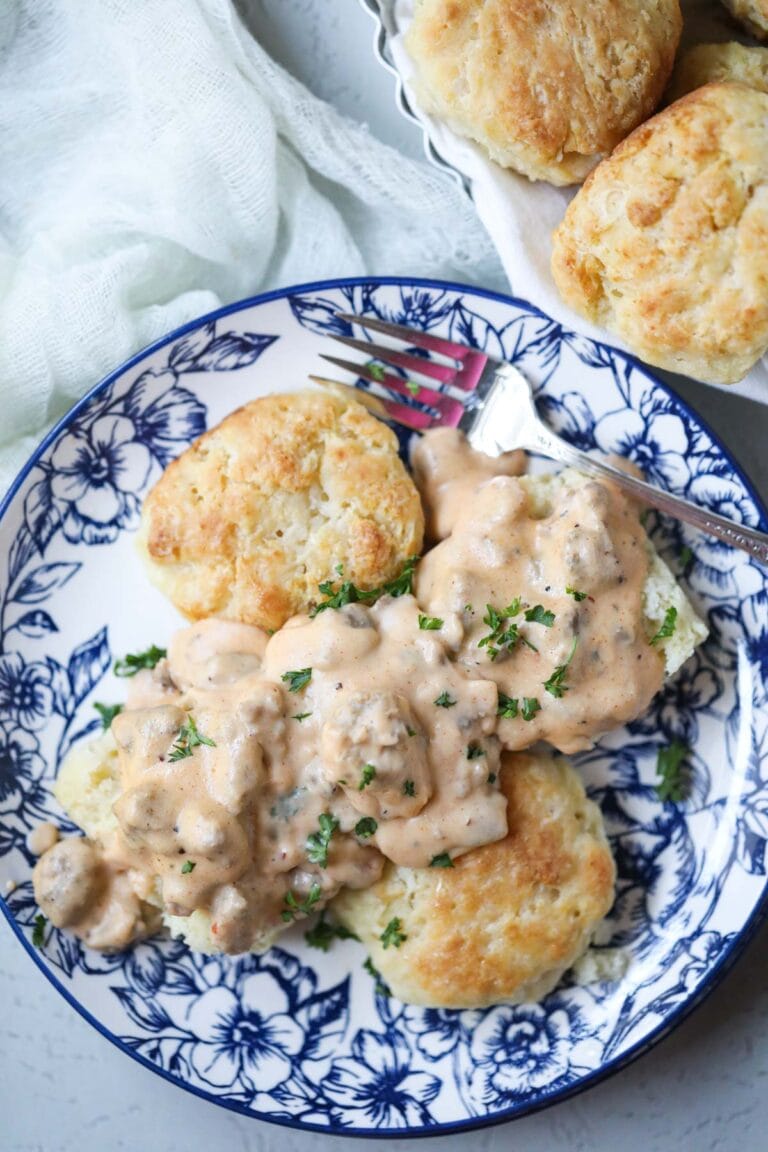 Homemade Biscuits and Sausage Gravy Pink Owl Kitchen