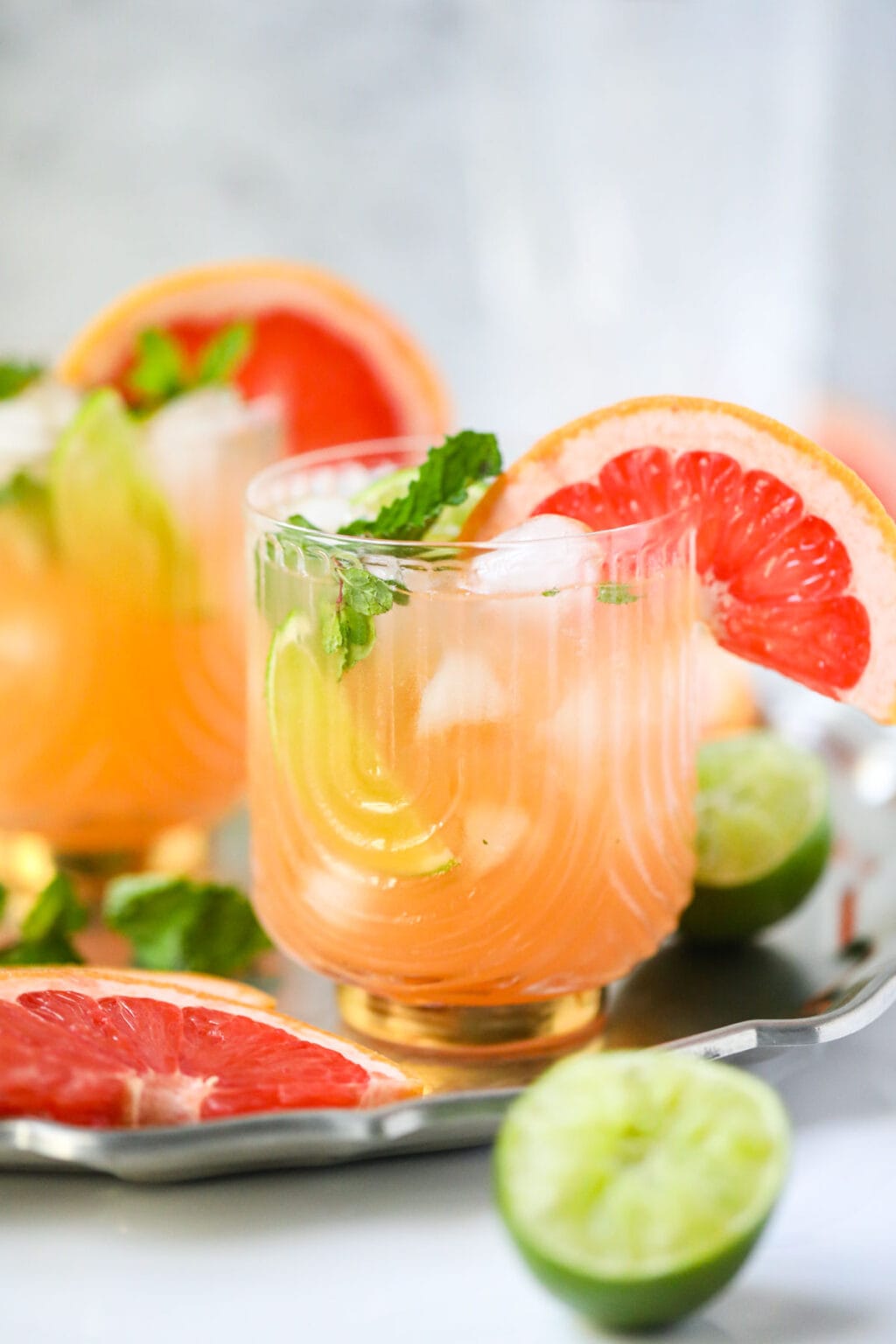 Grapefruit Ginger Beer Mocktail Pink Owl Kitchen