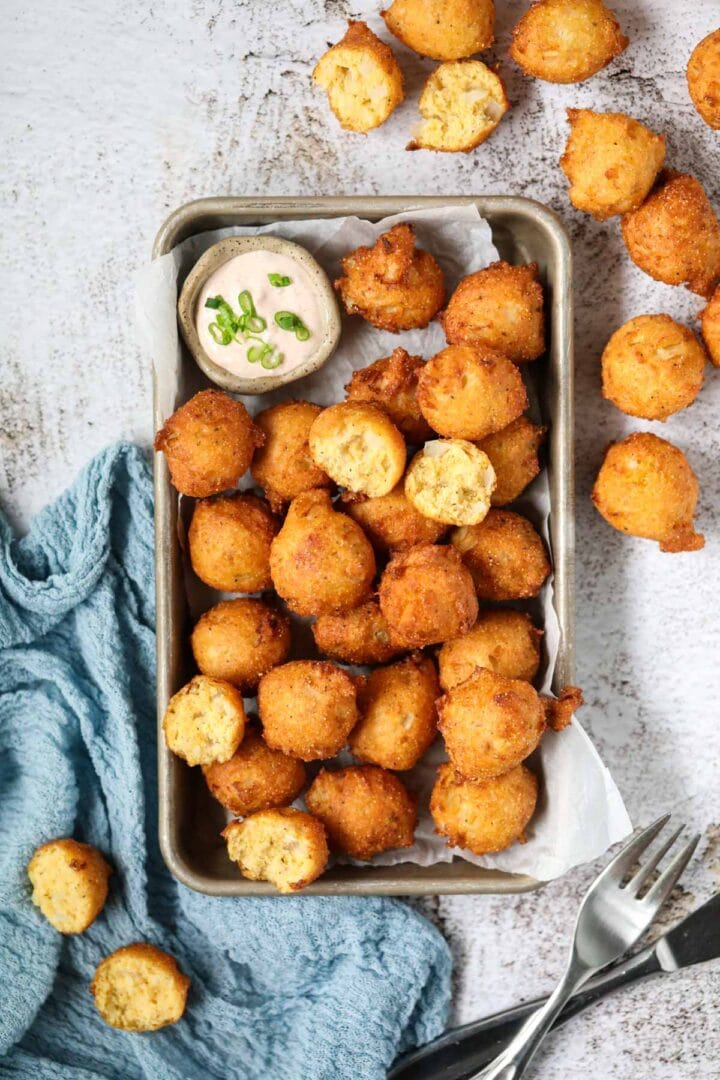 Southern Hush Puppies Recipe Pink Owl Kitchen