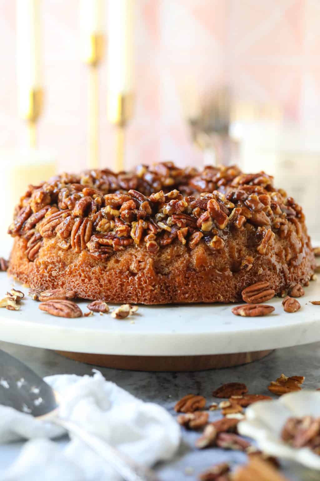 Pecan Upside Down Cake - Pink Owl Kitchen