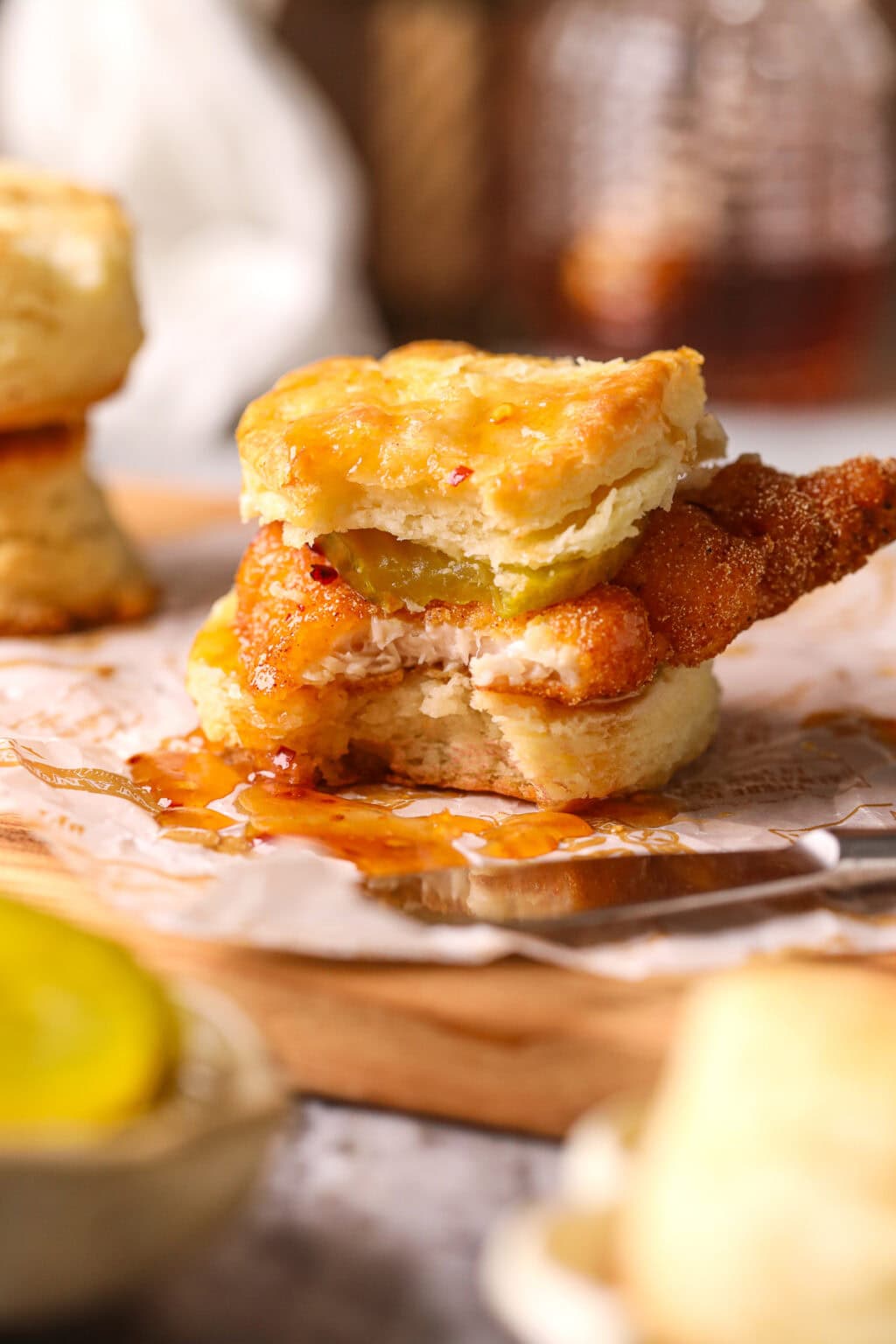 Hot Honey Catfish Biscuits Pink Owl Kitchen