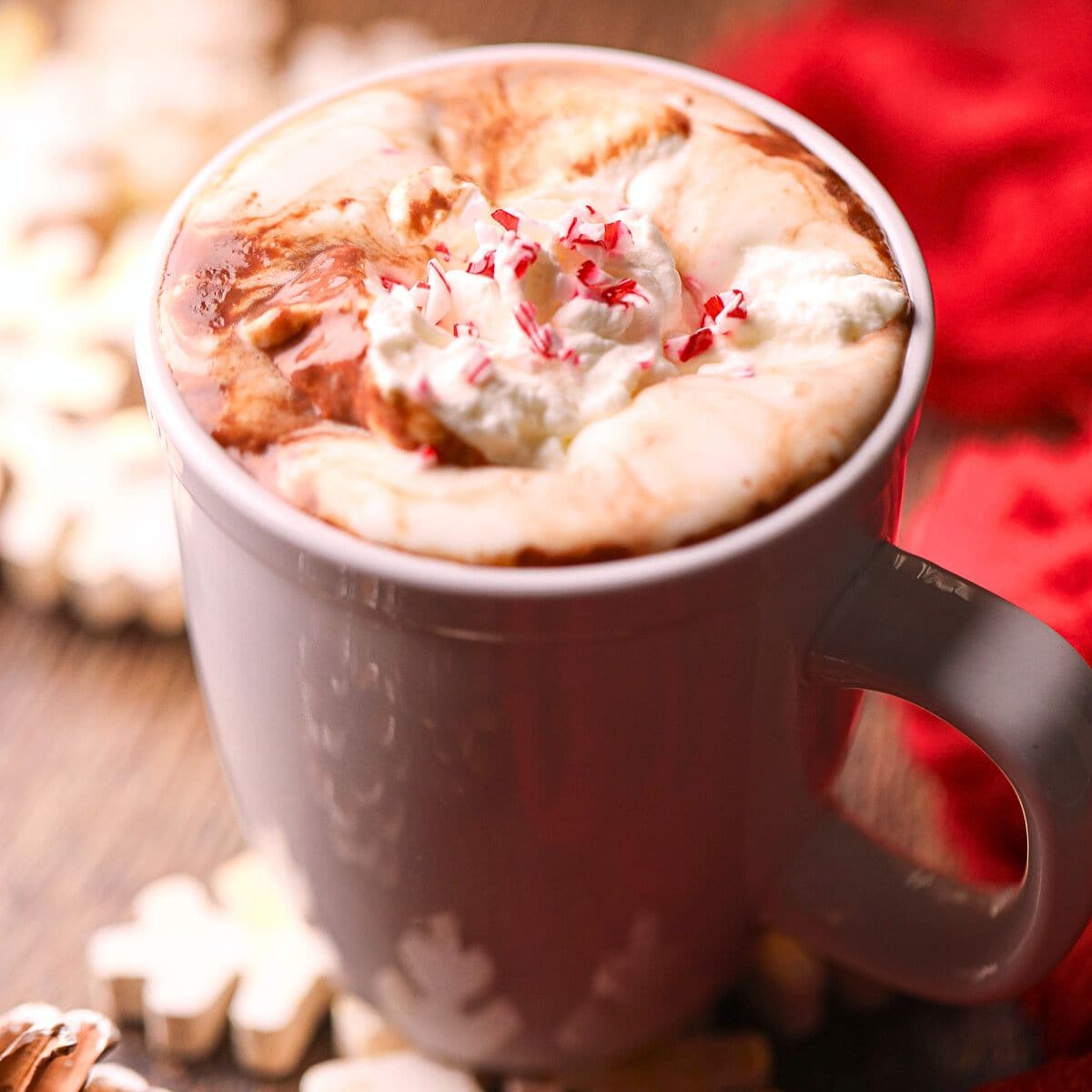 Homemade Peppermint Hot Chocolate - Pink Owl Kitchen
