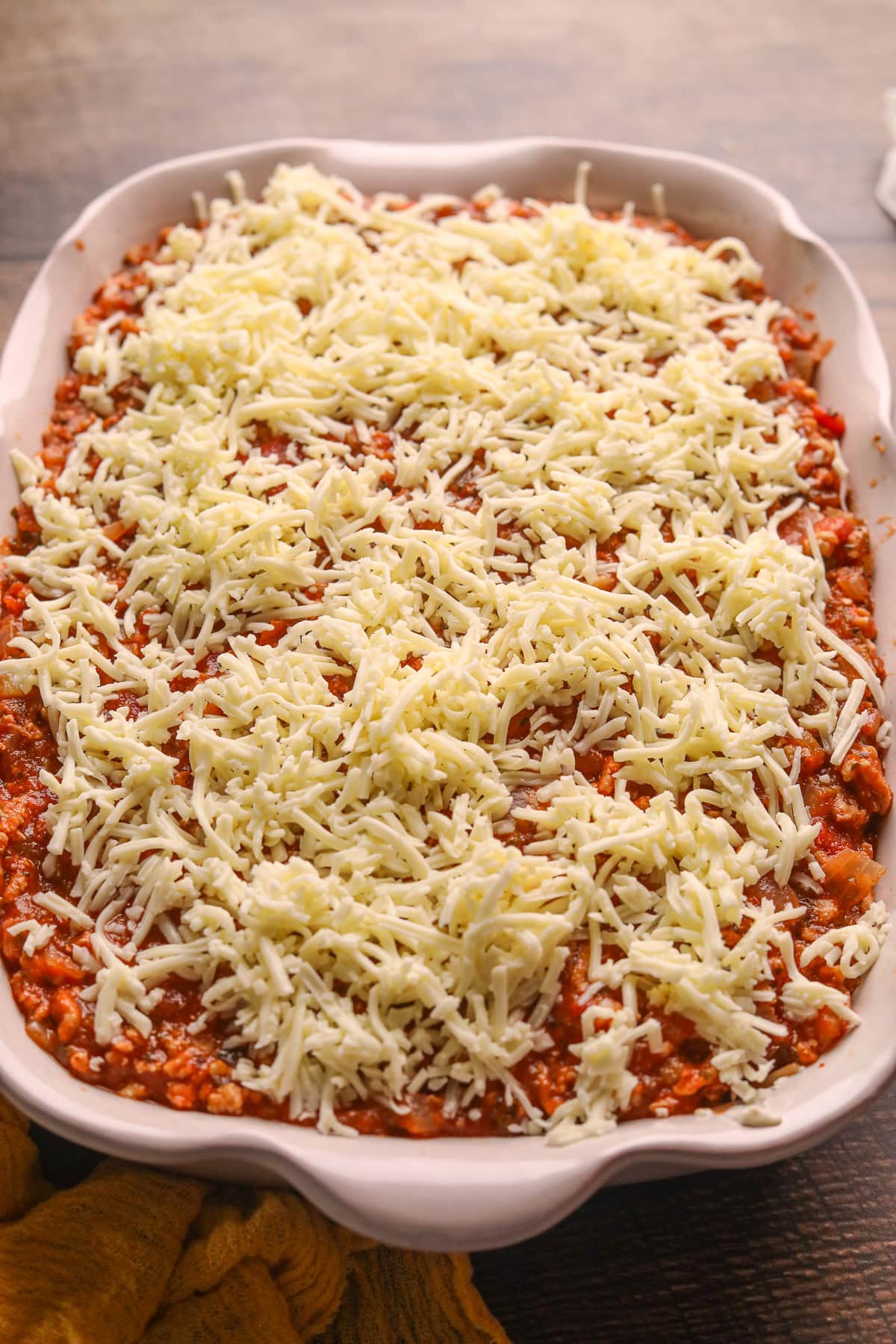 Million dollar spaghetti before going in the oven.