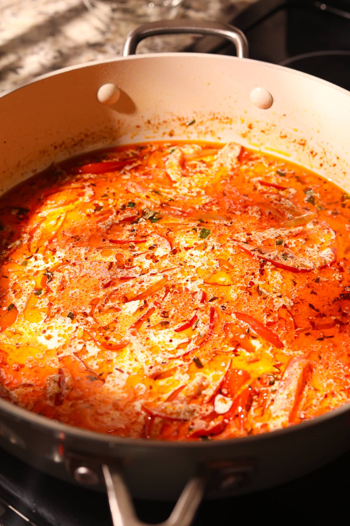 Cowboy butter, cream sauce for cowboy butter steak rigatoni.